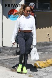 Jennifer Lopez in Spandex - Leaving a Gym in Miami 3/16/ 2017