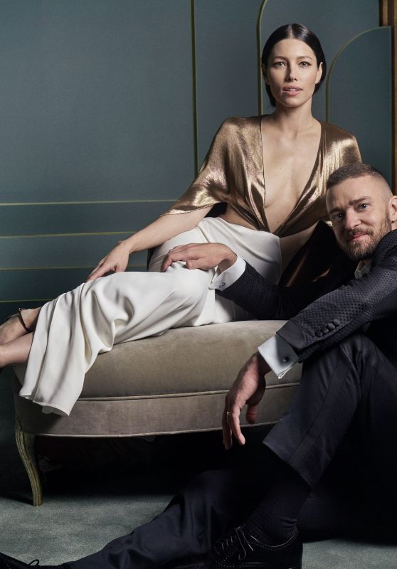 Jessica Biel and Justin Timberlake - Vanity Fair Oscar Portrait 2017