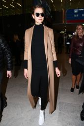 Karlie Kloss With Her Sister Kimberley Kloss - Arrives at Paris CDG Airport 3/1/ 2017