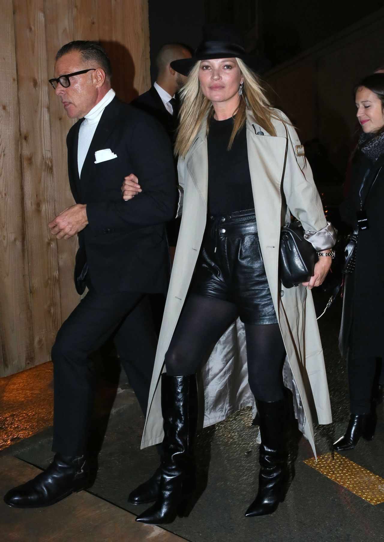 Kate Moss at Paris Fashion Week – Saint Laurent Show Autumn Winter 2017