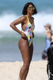 Kelly Rowland in Swimsuit - Beach in Sydney 3/27/2017