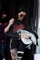 Kendall Jenner - Leaving Le Cafe de l