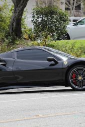 Kendall Jenner - Leaving the Family Studio in Her Black Ferrari 3/10/ 2017