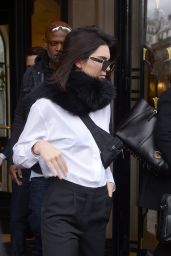 Kendall Jenner - Leaving the Four Seasons Hotel in Paris, France 2/28/ 2017