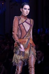 Kendall Jenner Walks Balmain Show at Paris Fashion Week 3/2/ 2017