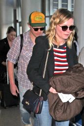 Kirsten Dunst Travel Outfit - LAX Airport in Los Angeles 3/8/ 2017