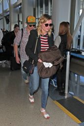 Kirsten Dunst Travel Outfit - LAX Airport in Los Angeles 3/8/ 2017