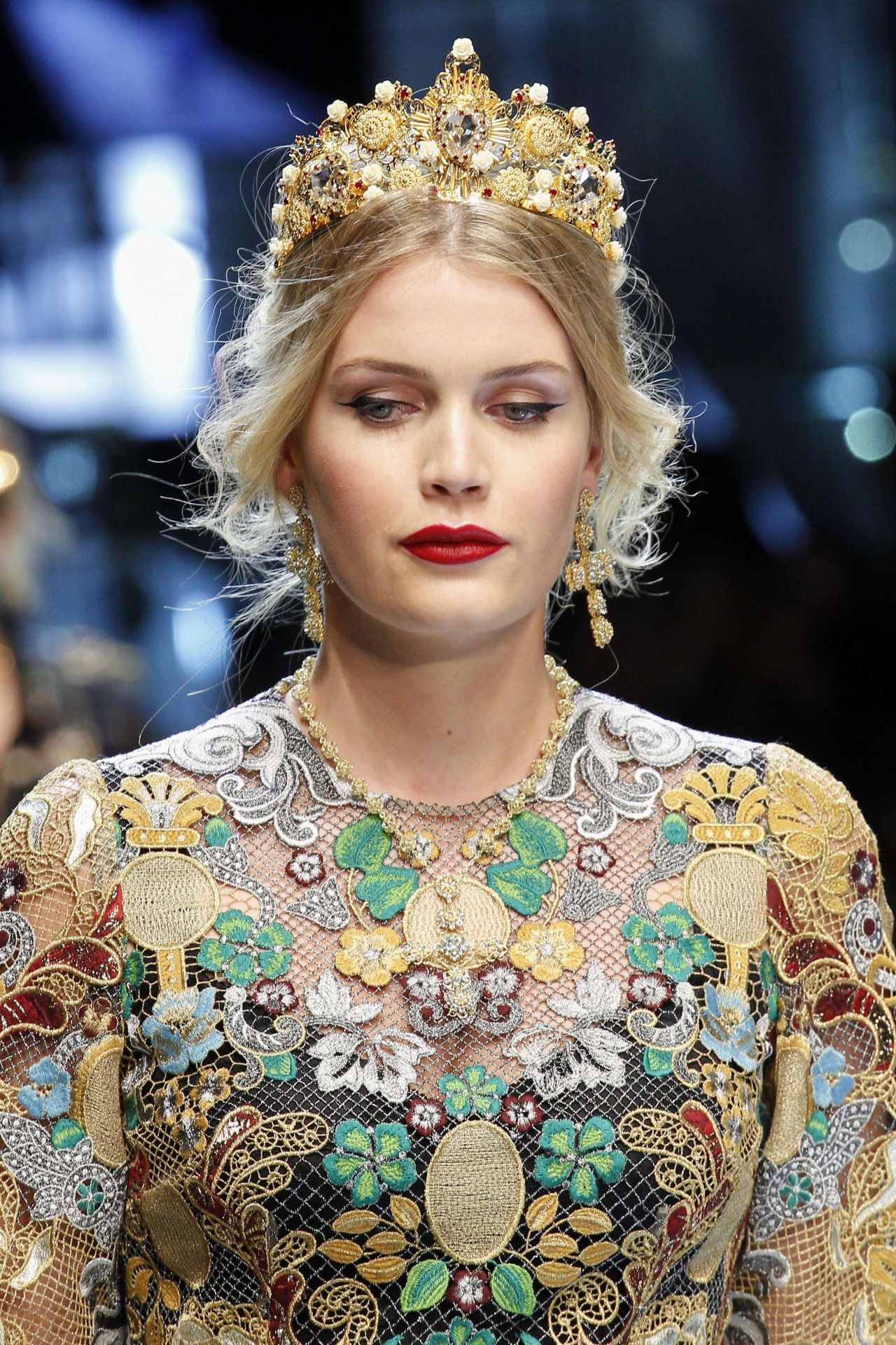 Kitty Spencer – Dolce Gabbana Show Runway on Milan fashion Week ...