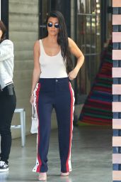Kourtney Kardashian and Her Gunmetal Grey Ashton Martin - Out in LA 3/15/ 2017