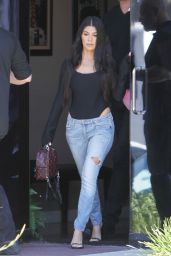 Kourtney Kardashian in Ripped Jeans - Leaving a Studio in LA 3/29/2017