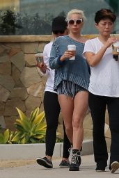 Lady Gaga Leggy in Shorts - Arriving to Starbucks in Malibu 3/10/ 2017