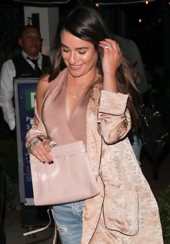 Lea Michele Night Out - Leaving Gracias Madre Restaurant in West Hollywood 3/8/ 2017