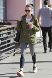 Lily Collins in Tights - After a Workout in Beverly Hills 3/9/ 2017