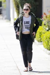 Lily Collins - Stops by a Nail Salon for a Mani/Pedi in Beverly Hills 3/28/2017