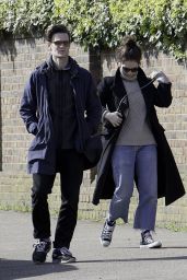 Lily James With Boyfriend Matt Smith - Out in London, UK March 2017