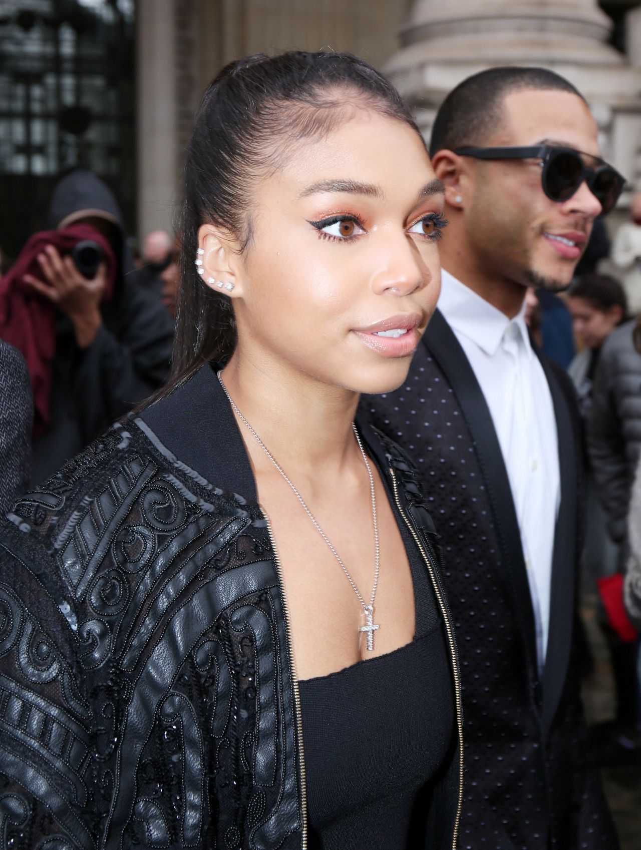 Lori Harvey - Arriving at the Elie Saab Fashion Show at ...