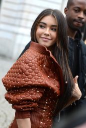 Madison Beer - Poses for the Photographers Outside the Balmain Show in Paris 3/2/ 2017