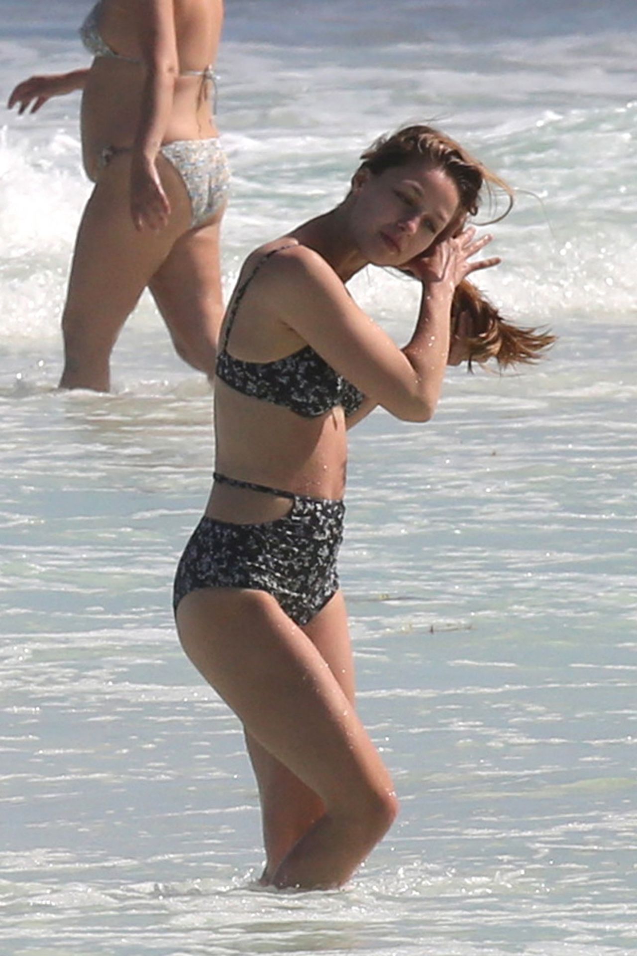 Melissa Benoist in Bikini on the Beach 3/26/2017.
