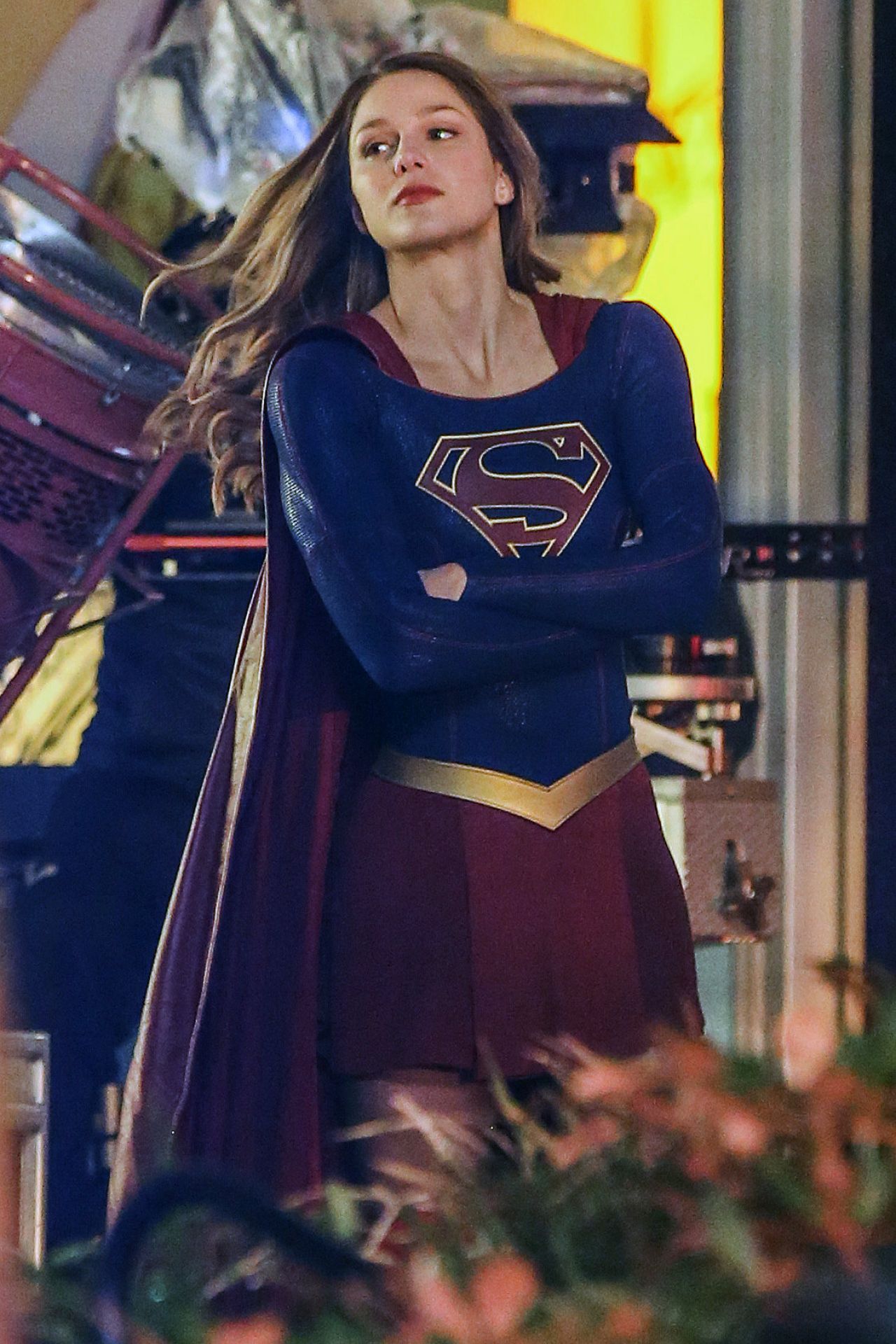 Melissa Benoist - On the Set of 'Supergirl' in Vancouver 3/10/ 2017 ...