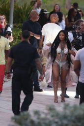 Nicki Minaj - Filming a Music Video in Miami 2/27/ 2017