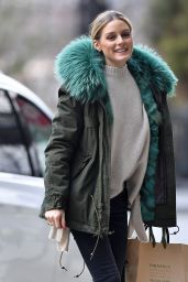 Olivia Palermo Wearing a Green Jacket and Black Boots - Brooklyn 3/11/ 2017
