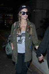 Paris Hilton Travel Outfit - Arrives at LAX Airport in Los Angeles 3/15/ 2017