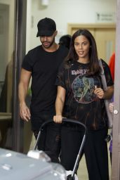 Rochelle Humes and Marvin Humes Leave Portland Hospital With Their New Baby Valentina, London 3/13/ 2017