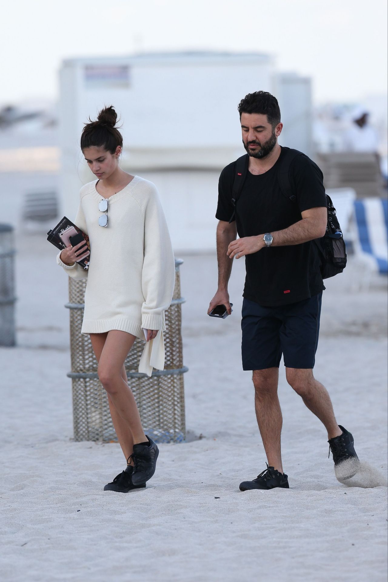 Sara Sampaio on the Beach in Miami 3/12/ 2017 • CelebMafia