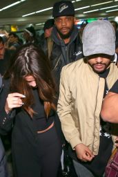 Selena Gomez and The Weeknd at Guarulhos Airport in Sao Paulo 3/25/ 2017