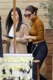 Selena Gomez Street Fashion - Lunch With Friends at Soho House in Malibu 3/22/ 2017