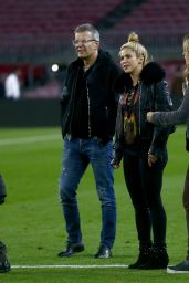 Shakira at Camp Nou Stadium With Her Husband Gerard Pique in Barcelona 3/8/ 2017