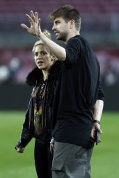 Shakira at Camp Nou Stadium With Her Husband Gerard Pique in Barcelona 3/8/ 2017