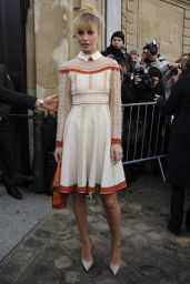 Sveva Alviti - Arriving at the Valentino Fashion Show in Paris 3/5/ 2017