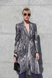 Sveva Alviti at Milan Fashion Week – Armani Show Arrivals 2/27/ 2017