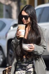 Vanessa Hudgens in Tights - Grabs a Coffee Drink in LA 3/17/ 2017