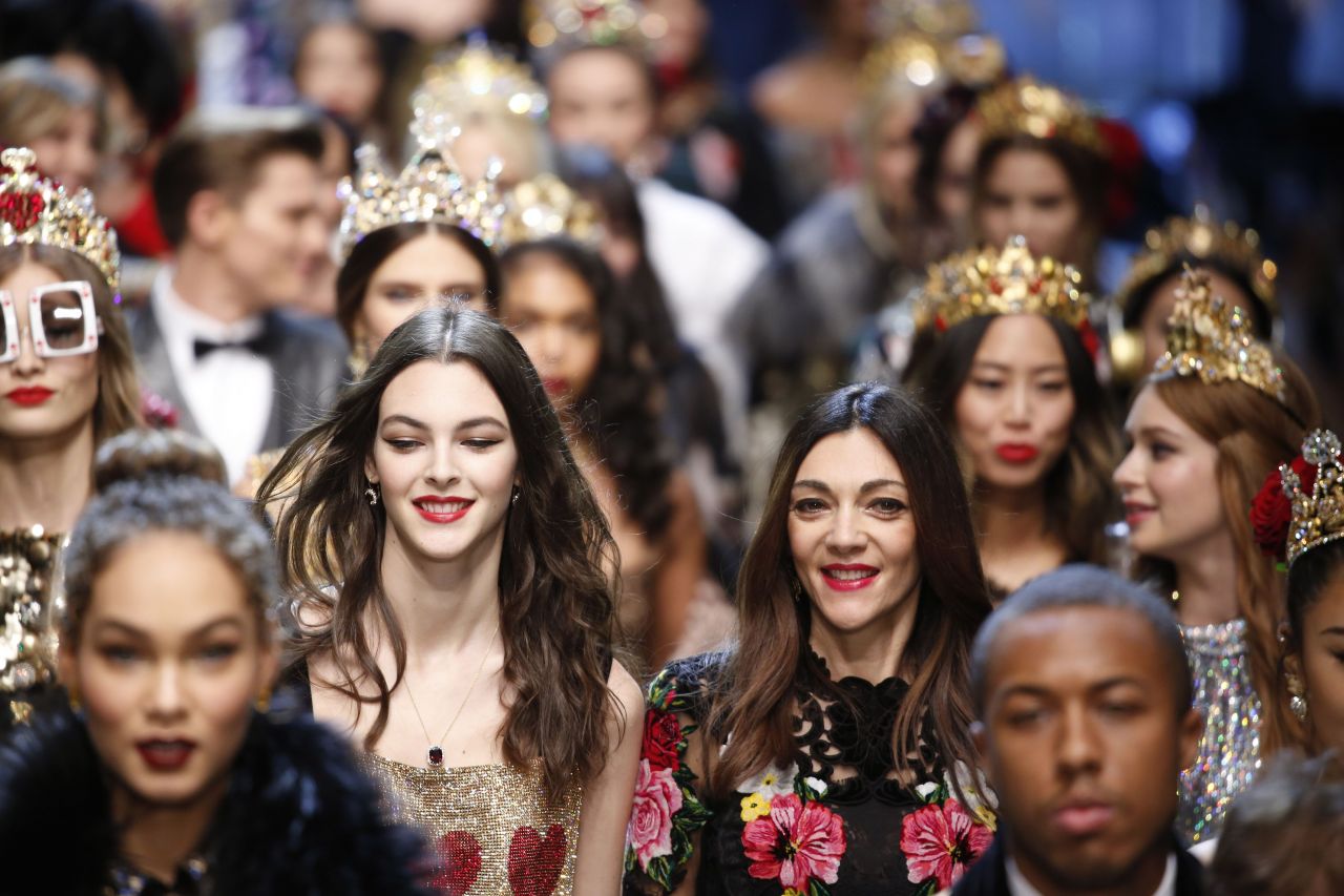 Vittoria Ceretti Dolce Gabbana Show Runway On Milan Fashion Week February 2017 • Celebmafia 7773