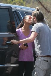 Zoe Saldana and Her Husband Marco Perego - Out in Los Angeles 3/14/ 2017