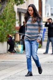Zoe Saldana Street Style - Los Angeles 2/27/ 2017