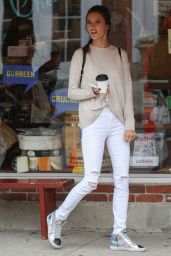 Alessandra Ambrosio Street Style - Out For Coffee in Concord 4/20/2017