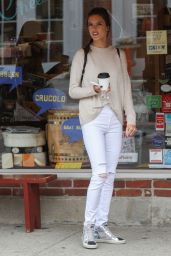 Alessandra Ambrosio Street Style - Out For Coffee in Concord 4/20/2017