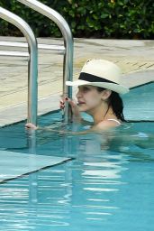 Bella Hadid in a Bikini at a Pool in Miami, FL 04/28/2017