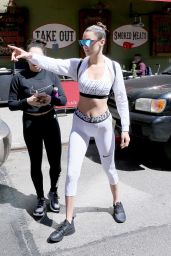 Bella Hadid in Leggings - Out in NYC 4/8/2017