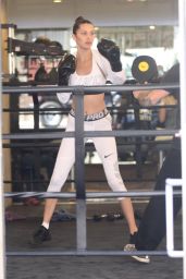 Bella Hadid Sparring at Gotham Gym in New York City 4/8/2017