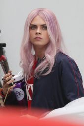 Cara Delevingne - On Set of "Life In A Year" in Toronto, Canada, April 2017