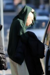 Cara Delevingne With a Shaved Head on the Set of "Life in a Year" in Toronto 4/24/2017