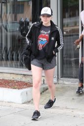 Chloe Grace Moretz in Shorts Leaving a Pilates Class in LA 4/6/2017