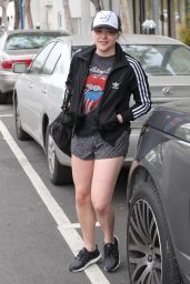 Chloe Grace Moretz in Shorts Leaving a Pilates Class in LA 4/6/2017