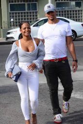 Christina Milian in Casual Attire at the Stout Restaurant in Hollywood 4/7/2017 
