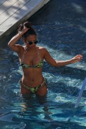 Christina Milian Wearing a Bikini at a Pool - Hawaii 3/31/2017