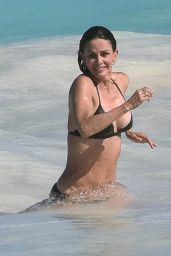 Courteney Cox in Bikini at the Beach in the Bahamas, April 2017